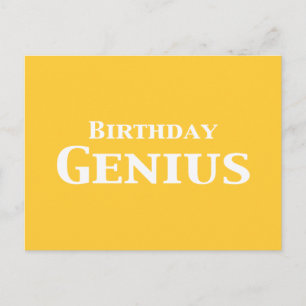 Genius-gåvor från födelsedagen vykort