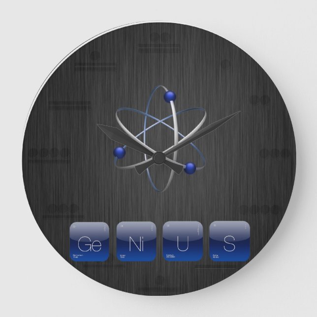 GENIUS Geek for Geek Periodic Bord Wall Clock Stor Klocka (Framsida)