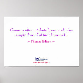 Genius = Hemarbete Poster