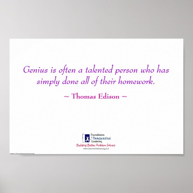 Genius = Hemarbete Poster (Framsidan)