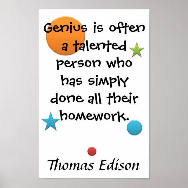 Genius = Hemarbete Poster (Framsidan)