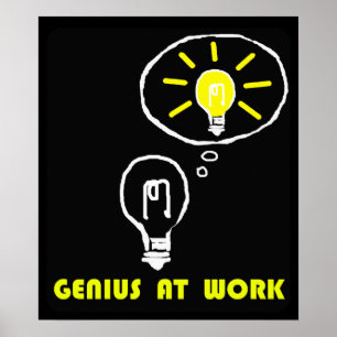 Genius i arbete poster