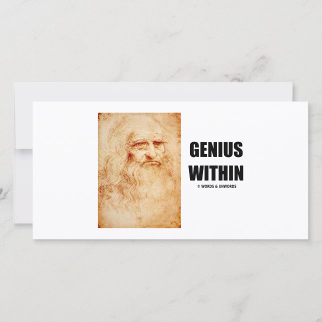Genius Inom (Leonardo da Vinci Self-Porträtt) (Framsida)