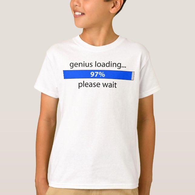 Genius Loading Kids Ringer T Shirt (Framsida)