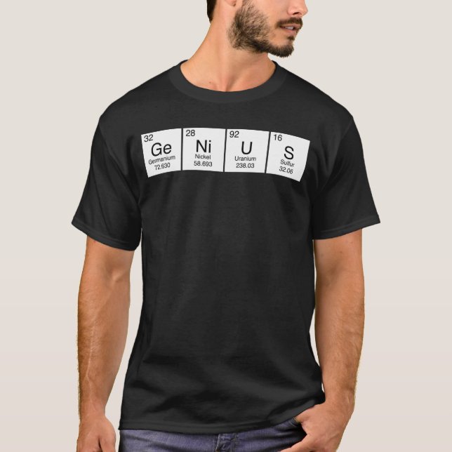GeNiUS Periodic Bord-förkortning T Shirt (Framsida)