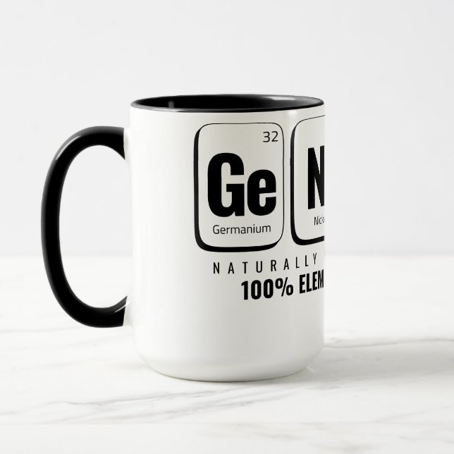 GENiUS Periodic Bord - Funny Science Design Mugg (Vänster)