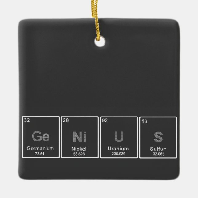 GeNiUS Periodic bord inslag ornament (Framsida)