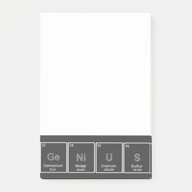 GeNiUS Periodic Bord inslag Post-it-anteckningar Post-it Block (Framsida)