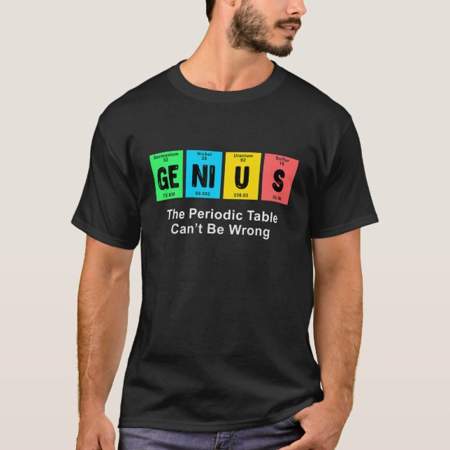Genius Periodic Bord kemi T Shirt (Framsida)