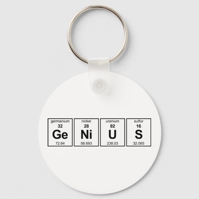 GeNiUS Periodic Bord Nyckelring (Framsida)