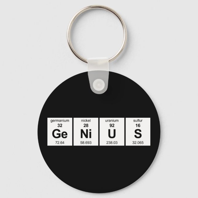 GeNiUS Periodic Bord Nyckelring (Framsida)