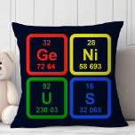 Genius Periodic Bord of Inslag Science Decor Kudde<br><div class="desc">Snygg,  modern dekorativ accent dekorativ kudde. Perfekt till soffan eller sängen. Tvätta hemdekanter för vilket rum som helst. Välj en egen form: kvadrat,  rektangel,  lumbar eller rund.</div>