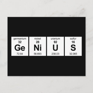GeNiUS Periodic Bord Vykort