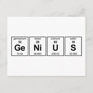 GeNiUS Periodic Bord Vykort