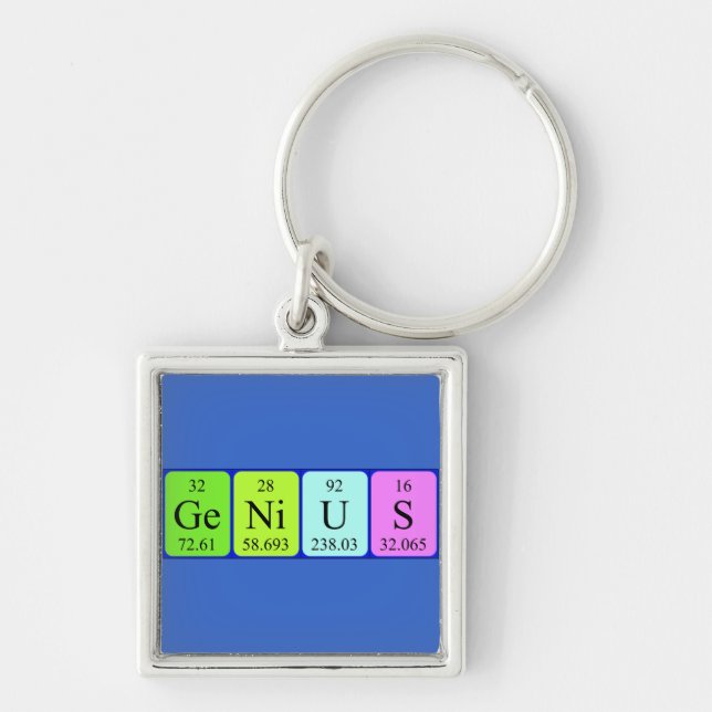 Genius Periodisk nyckelring bord namn (Framsidan)