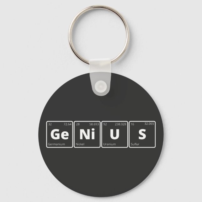 Genius - Periodiska Bord Nyckelring (Framsida)
