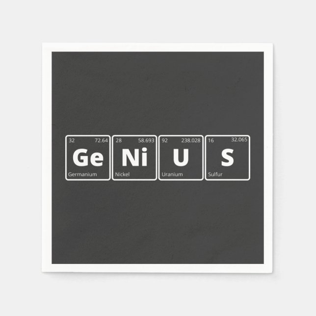 Genius - Periodiska Bord Pappersservett (Framsidan)
