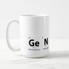 'Genius' Periodiska Systemet Nyfikenhet Kunskap Pr Kaffemugg