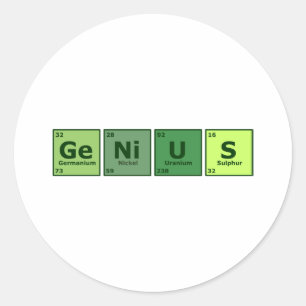 Genius Runt Klistermärke
