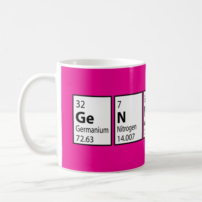 Genius Science Nerd Roligt Rosa Kaffemugg (Vänster)