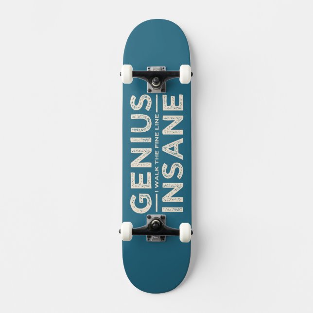 GENIUS VS INSANE anpassningsbar skateboard Bräda 21,5 Cm (Framsida)