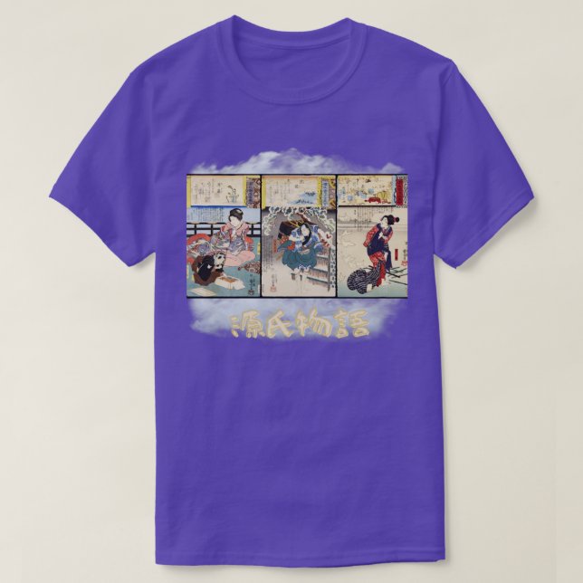 Genji Monogatari UkiyoE Trifold v1 T Shirt (Design framsida)