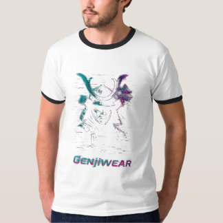 Genjiwear Digital Samurai – Neon Temple Cyber Warr T Shirt