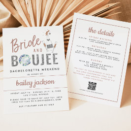 GENNA | Bride och Boujee Bachelorette Itinerary Inbjudningar