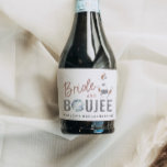 Genna - Ro Guld Silver Glitter Bride & Boujee<br><div class="desc">Dessa brider- och boujee-mini-mousserande vin-flaska-märken har silver glitter,  ro guld och Pingins mousserande vin-tillbehör. Det är perfekten till din bachelorette helg-flykting.</div>