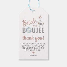 GENNA Ro Guld Silver Glitter Bride & Boujee Presentetikett