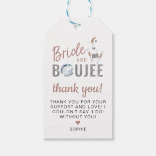 GENNA Ro Guld Silver Glitter Bride & Boujee Presentetikett