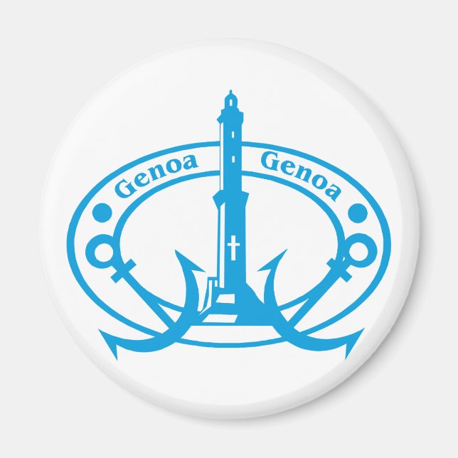Genoa Frimärke Magnet (Framsidan)