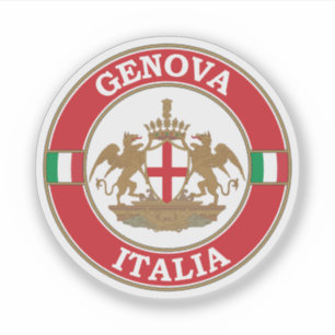 Genoa Italien Circle Emblem Klistermärken