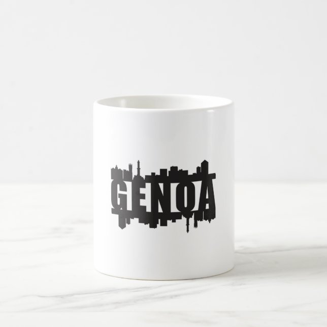 Genoa Italien City Skyline Cityscape Funny Gift Id Kaffemugg (Center)