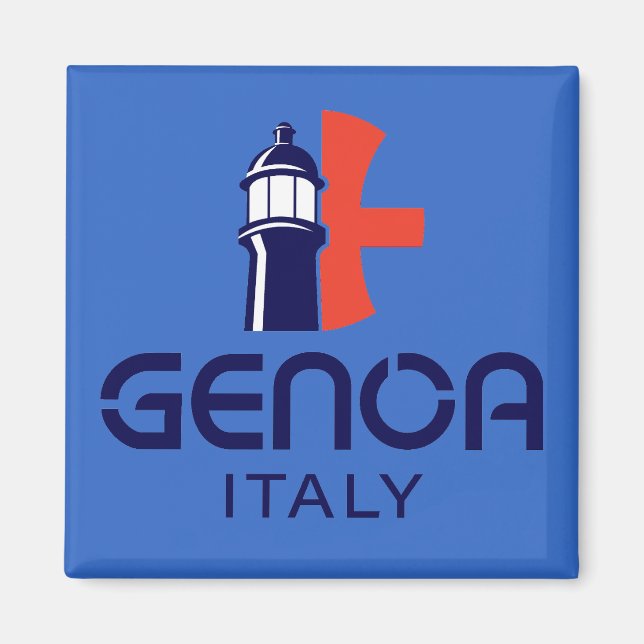 Genoa Italien Europa Magnet (Framsidan)