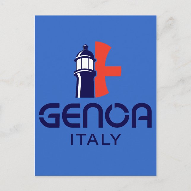 Genoa Italien Europa Vykort (Framsida)