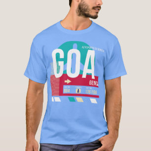 Genoa Italien GOA Airport Code Baggage Märkre T Shirt