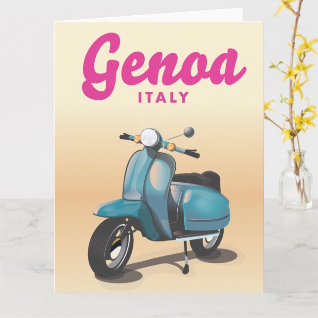 Genoa Italien scooter Kort (Gul blomma)