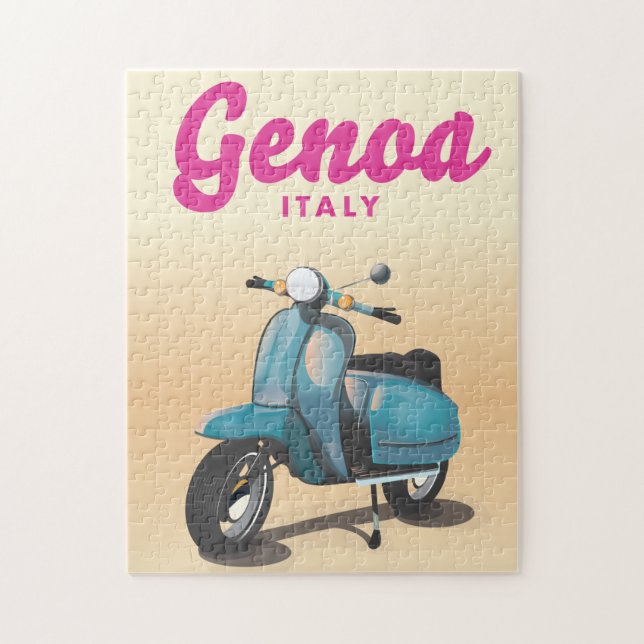 Genoa Italien scooter Pussel (Vertikal)