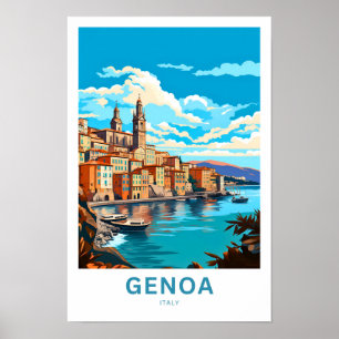 Genoa Italien Travel Skriv ut Poster
