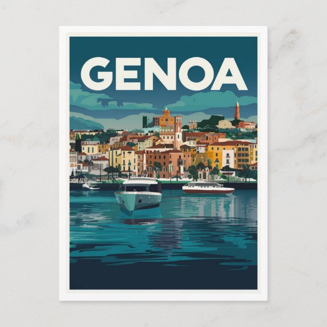 Genoa Italien Vykort (Framsida)