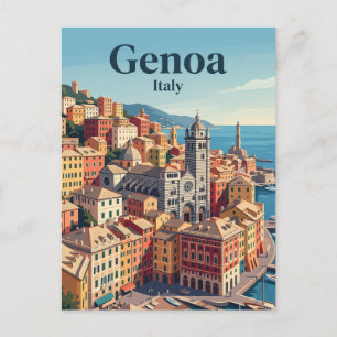 Genoa, Italien Vykort