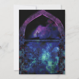 Genom Arch Gothic Wedding Bejouge Inbjudningar