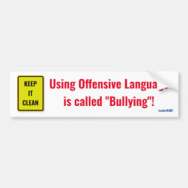 Genom att använda offensivt språk kallas bildekal