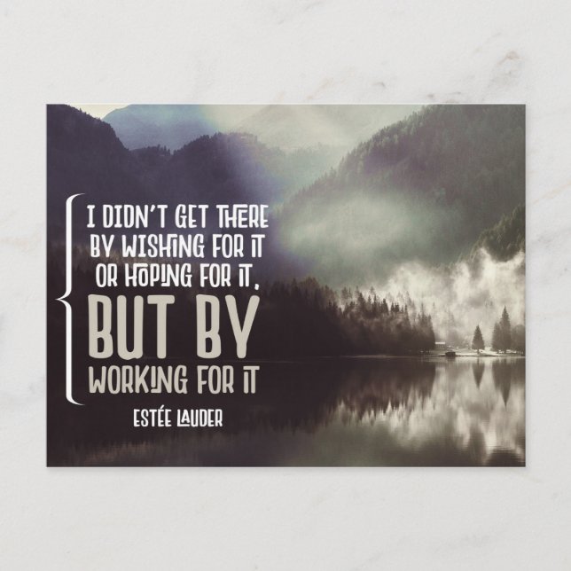 Genom att arbeta för det vykort (Framsida)