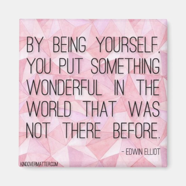 Genom att vara dig själv magnet (Framsidan)