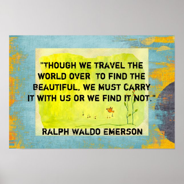 genom att vi reser i världen poster (Framsidan)