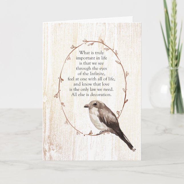 Genom det oändliga inspirations ögon kort (Framsida)