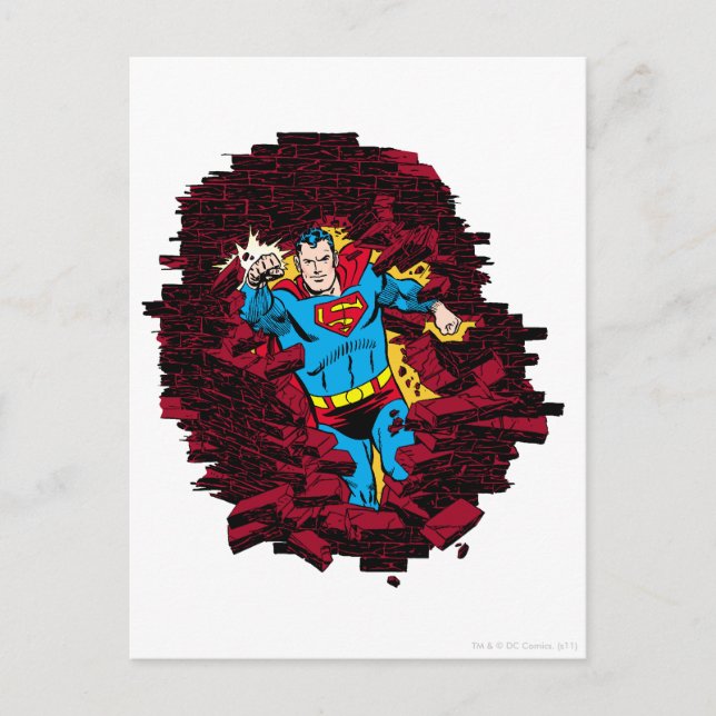 Genom en tegelvägg vykort (Framsida)