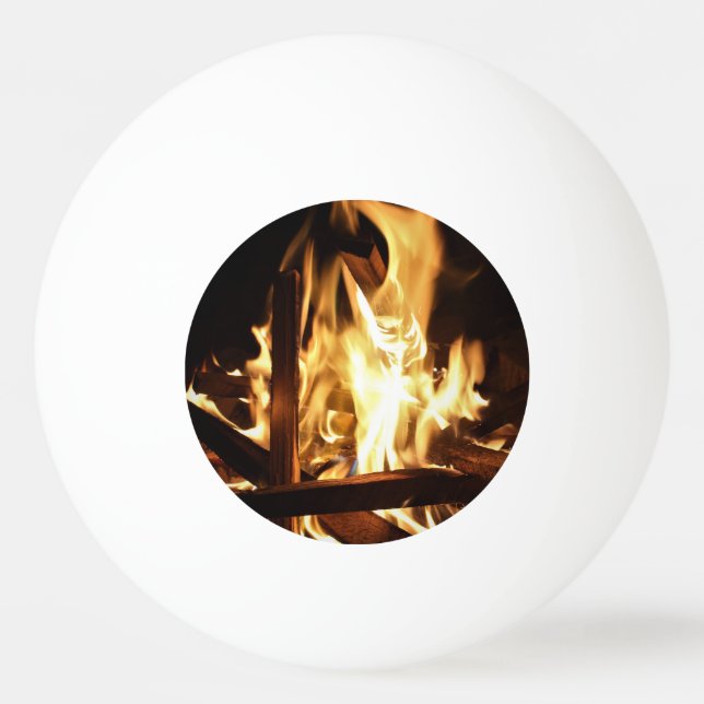 Genom flammen pingisboll (Framsidan)